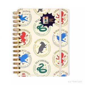 New! Harry Potter x Yoobi Spiral Journal 6x8" with Elastic Band & Sticker Sheet
